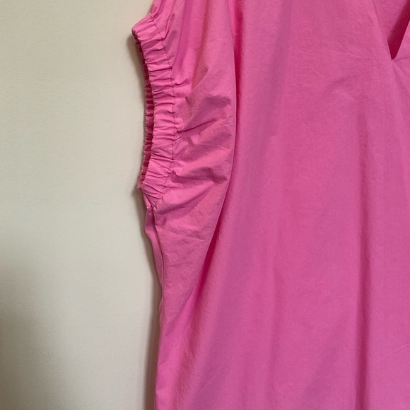 Frances Valentine Pink Cotton V-Neck Short Sleeve Top Size M/L - Picture 4 of 8